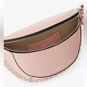 NWT Isabel Marant Skano leather stud crossbody bag in nude